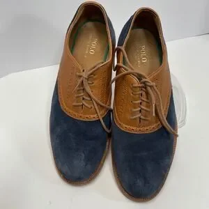 Polo Ralph Lauren Torrington NT Navy Blue Leather Oxford Bucks Size 9 D Shoes Polo Ralph Lauren | Shoes | Polo Ralph Lauren Torrington C  main image 2